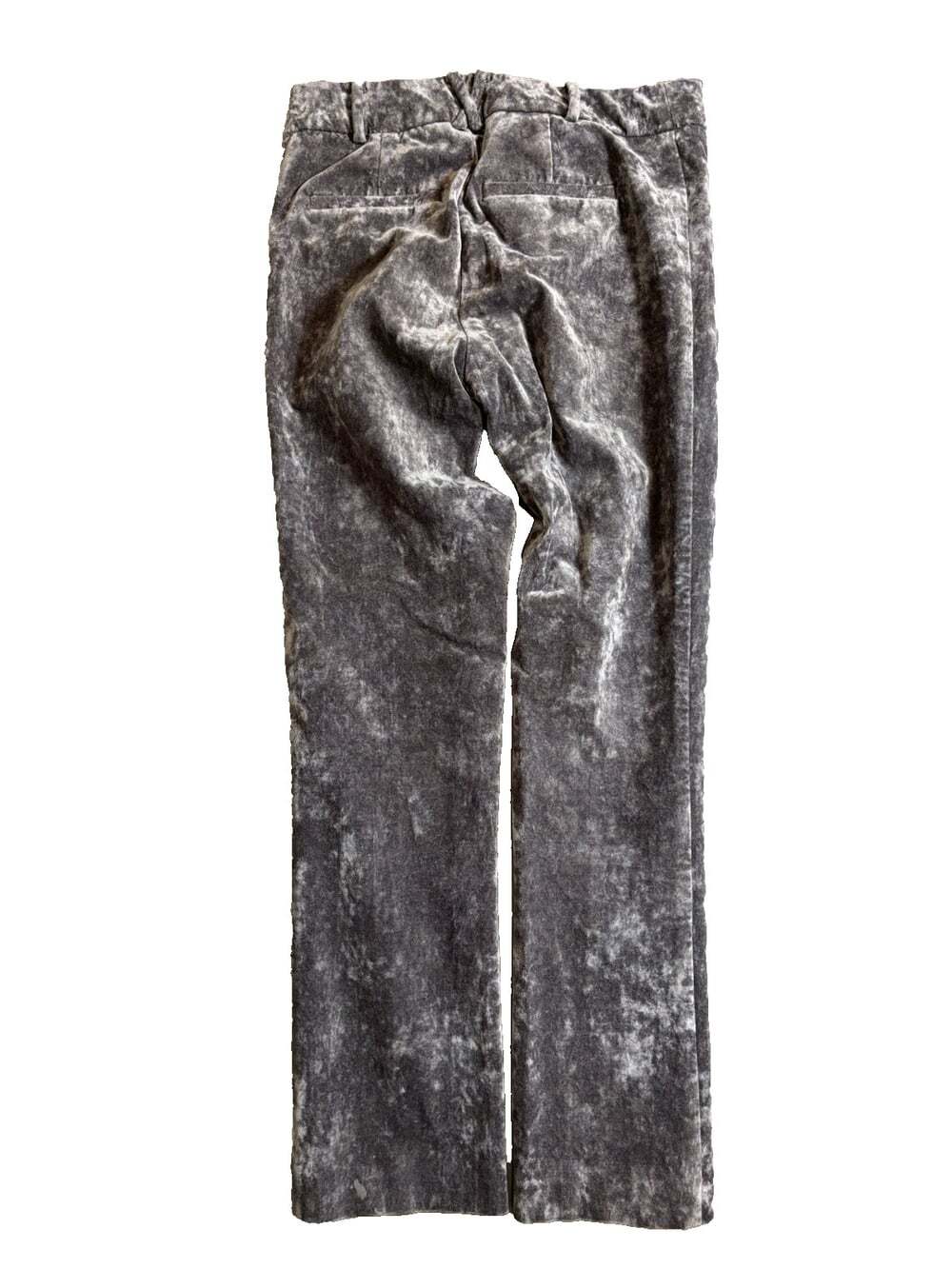 THE ESSENTIAL Anthropologie Gray velvet Velour pants Women's Size Zero 0 - Picture 2 of 7